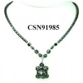Hematite Turtle Pendant Beads Stone Chain Choker Fashion Women Necklace